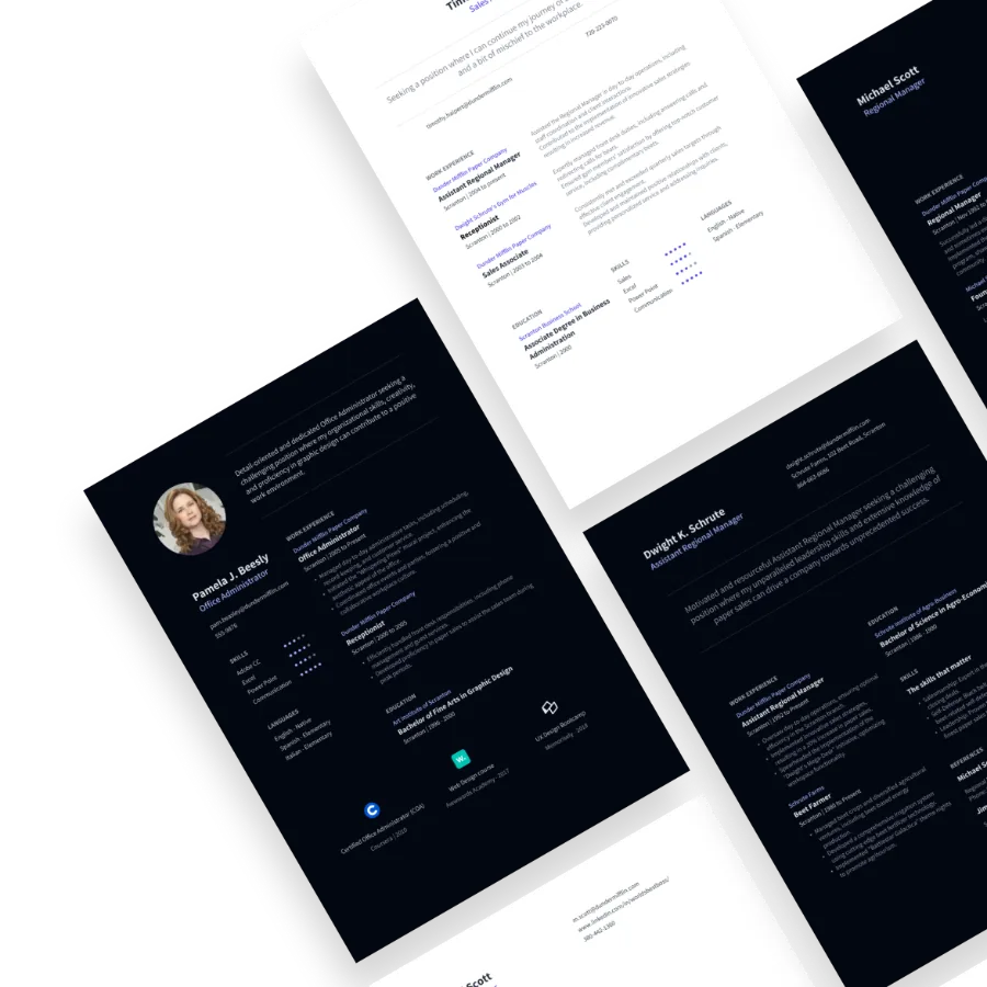 Free minimal resume/CV — Figma file preview