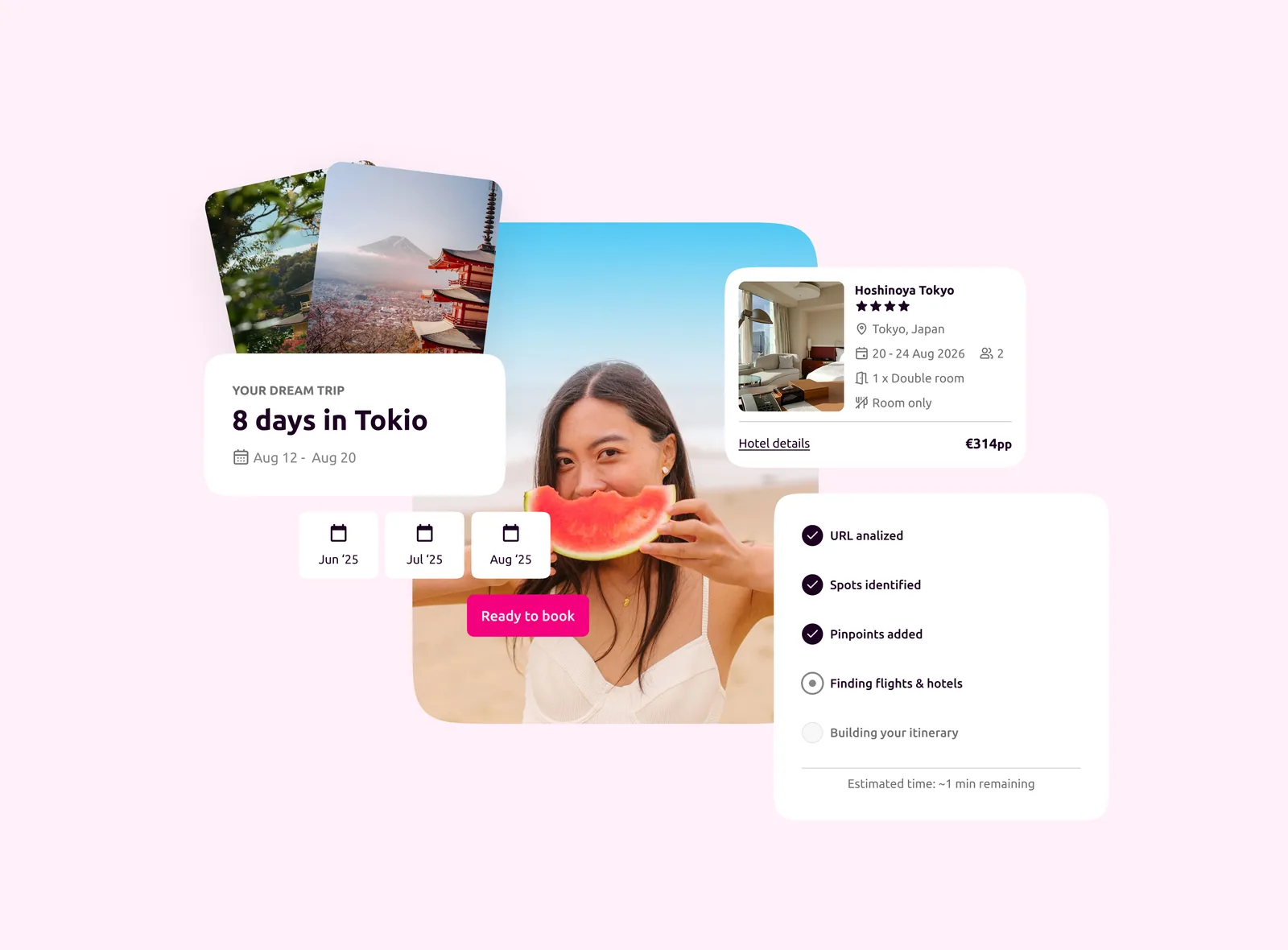 Multi-brand travel booking interface